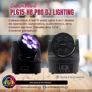 cabeza móvil pl615 hb pro dj lighting