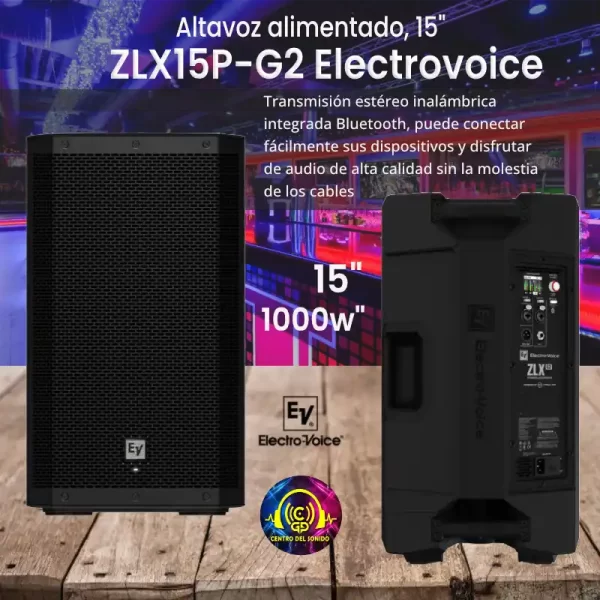 electro voice zlx15p g2 altavoz alimentado, 15 pulgadas