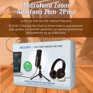 microfono zoom audifono zum 2pmp