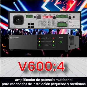 v600:4 amplificador de potencia multicanal