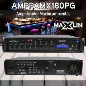 amplificador maxlin ambiental amppamx180pg