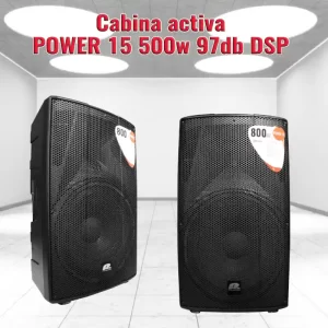 cabina activa power 15 500w 97db dsp – pa pro audio