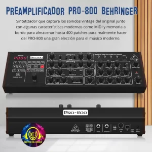 sintetizador análogo pro 800 behringer