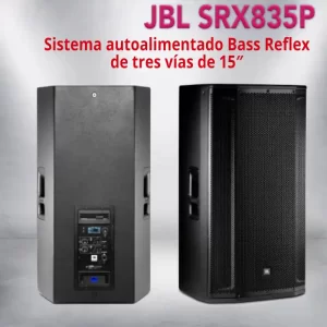 jbl srx835p sistema autoalimentado bass reflex de tres vías de 15″