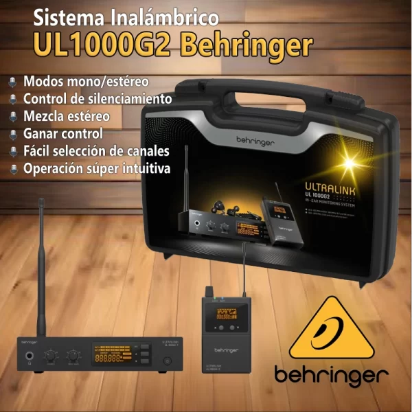 sistema inalambrico ul1000g2 behringer