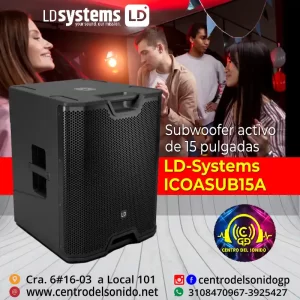 cabina activa de 15 pulgadas ld systems icoasub15a