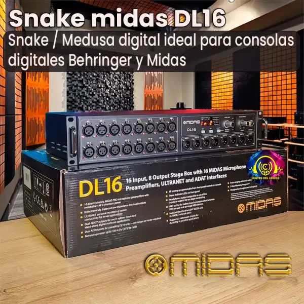 snake / medusa digital consola digital midas dl16