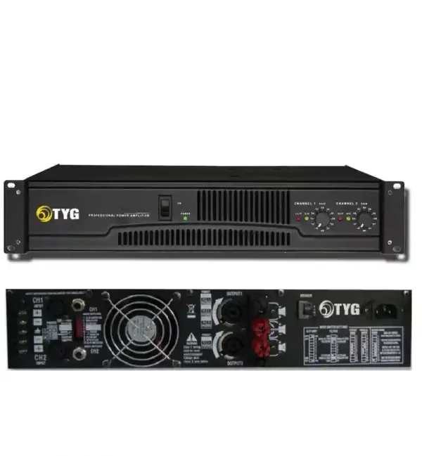 amplificador de 2 canales, 500 watts tyg pa2450