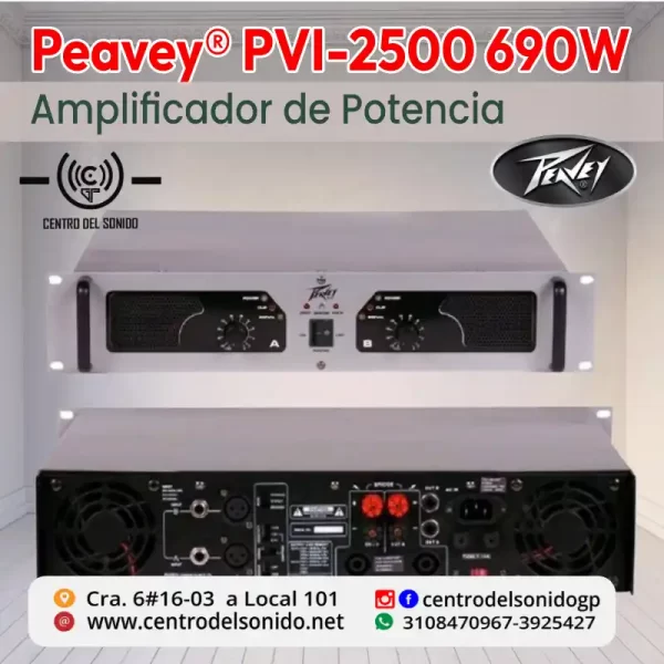 amplificador de potencia peavey® pvi 2500 690w