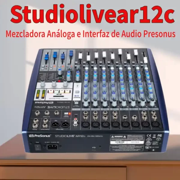 mezcladora análoga e interfaz de audio presonus studiolivear12c