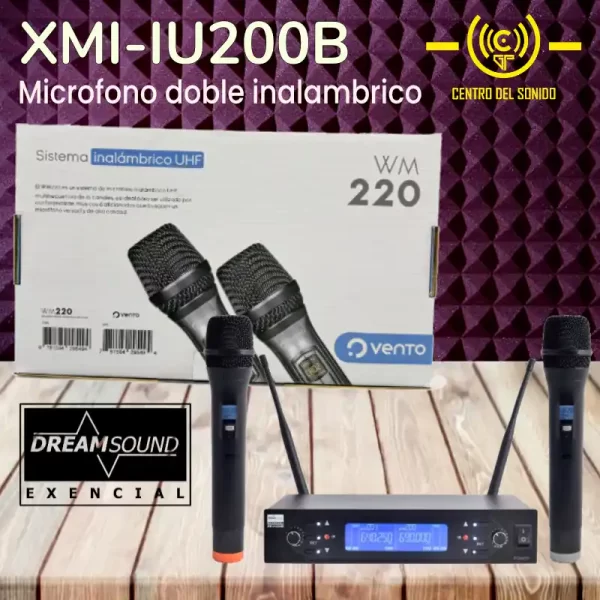 microfono doble inalambrico xmi iu200b