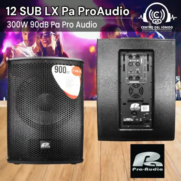 12 sub lx bajo activo 12″ 300w 90db pa pro audio