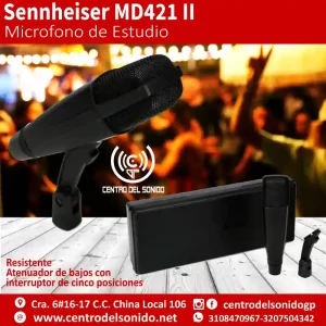 microfono de estudio sennheiser md421 ii