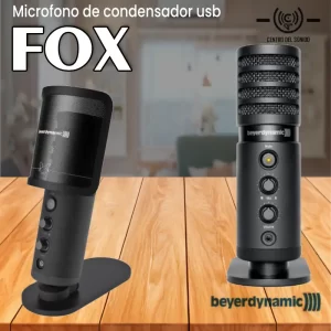 microfono de condensador usb fox