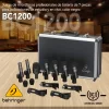 behringer bc1200 juego de micrófonos profesionales de batería de 7 piezas para aplicaciones de estudio y en vivo, color negro