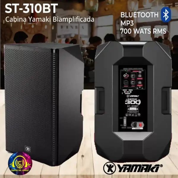 cabina yamaki biamplificada st 310bt activa bluetooth