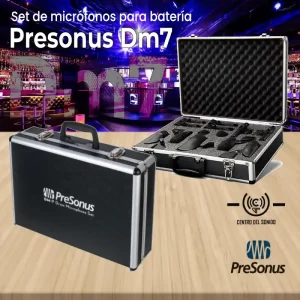 set de micrófonos para batería presonus dm7