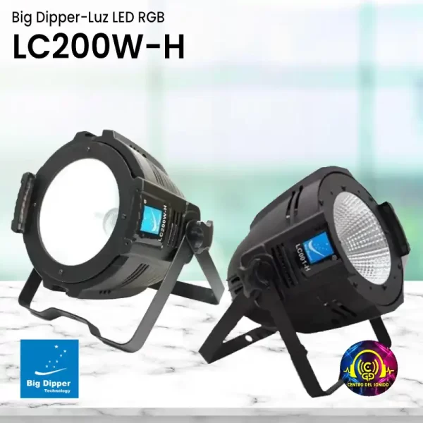 big dipper luz led rgb lc200w h a todo color, 200w, 3 en 1, para fiesta, dmx, discoteca, escenario