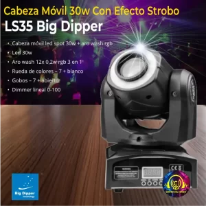 cabeza movil big dipper ls35 30w con efecto strobo