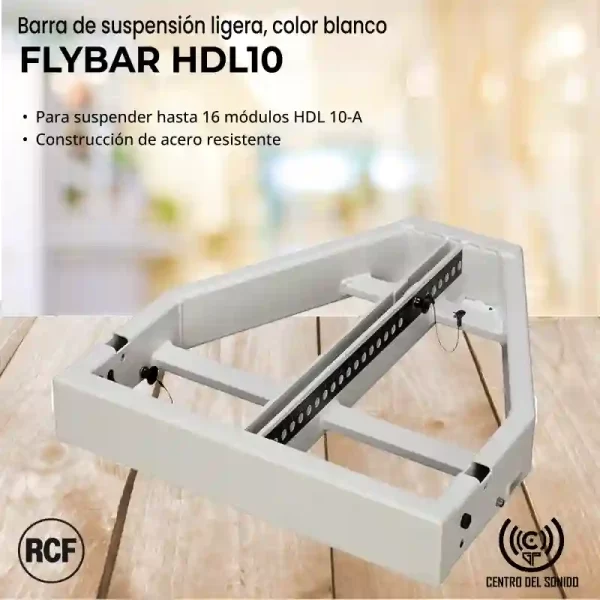 barra de suspensión ligera flybar hdl10, color blanco