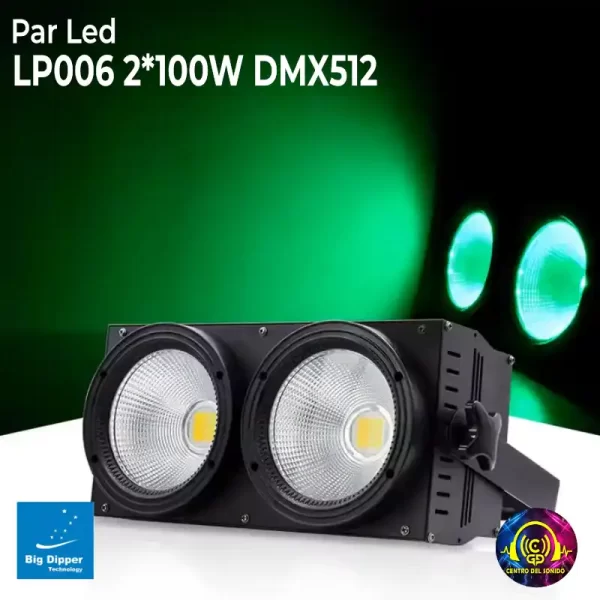 big dipper lc006 2*100w leds pares dmx512 party club disco light nigh