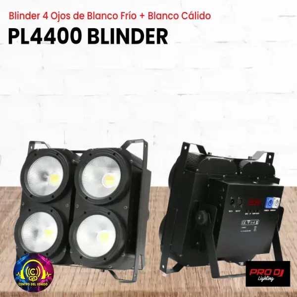 pl4400 blinder 4 ojos de blanco frío + blanco cálido