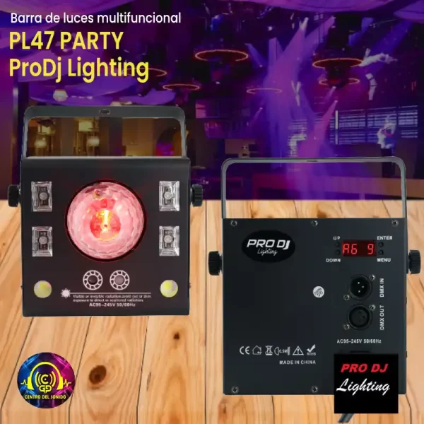 barra de luces multifuncional pl47 party prodj lighting