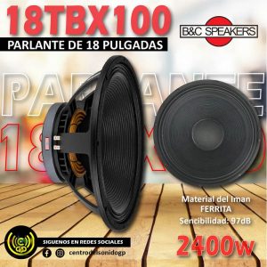 parlante 18tbx100 b&c speakers