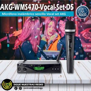 micrófono inalambrico akg wms470 vocal set d5