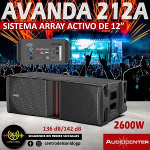 avanda 212a altavoz line array activo de 12" y tres vías controlado por dsp