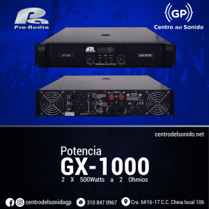 potencia pro audio gx1000 de 1000watt