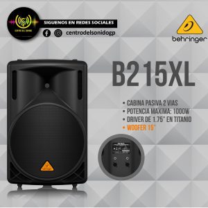 cabina pasiva b215xl behringer 15" 1000watt x unidad