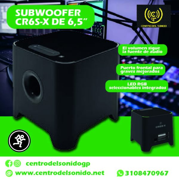 subwoofer autoamplificado mackie cr6s x