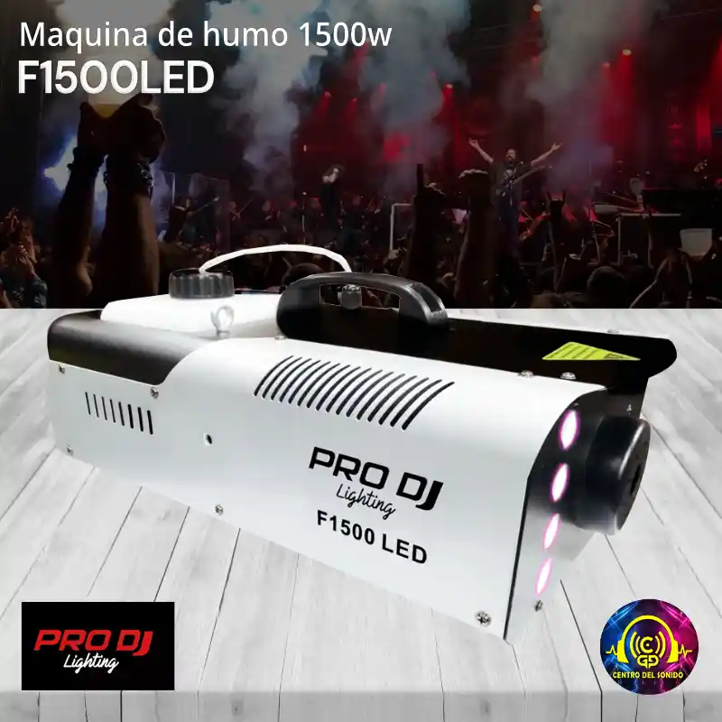 maquina de humo 1500w con 8 leds rgbw f1500led