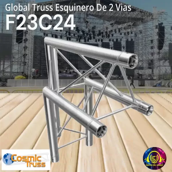 global truss f23c24 esquinero de 2 vias