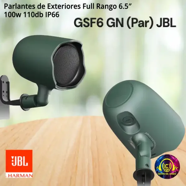 jbl gsf6 gn (par) parlantes de exteriores full rango 6.5″ 100w 110db ip66