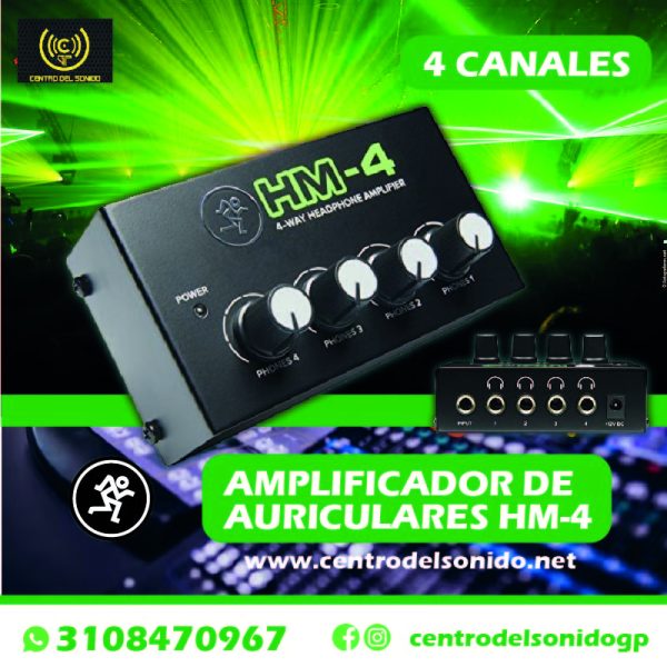 amplificador de auriculares mackie hm4