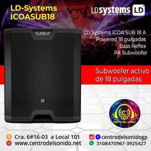 subwoofer amplificador ld systems icoasub18