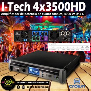 i tech 4x3500hd amplificador de potencia de cuatro canales