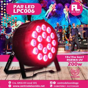 par led lpc006 pl pro light 18x15w 6en1 rgbwa uv (copia)