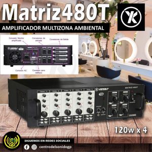 amplificador yamaki matriz 480t mkii 4 canales 120w