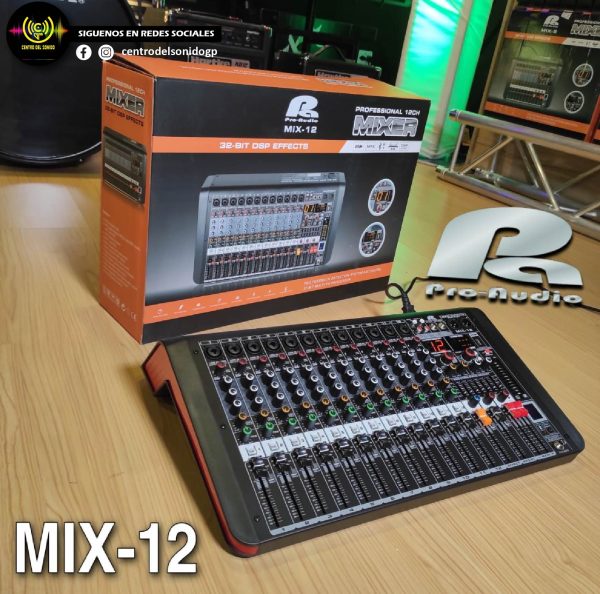 consola mix 12 pa pro audio bluetooth usb