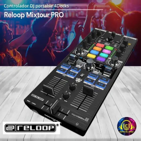 reloop mixtour pro – controlador dj portable 4decks