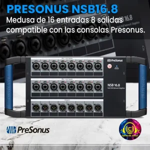 medusa de 16 entradas 8 salidas presonus nsb16.8