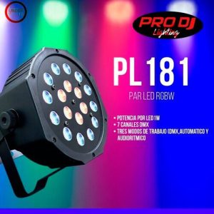 pro dj lighting par pl181 rgb 18x1w dmx reflector escenario