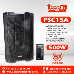 cabina activa psc15a pro dj de 15"