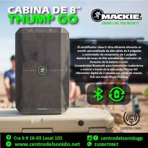 mackie thump go altavoz portátil bluetooth de 8 pulgadas