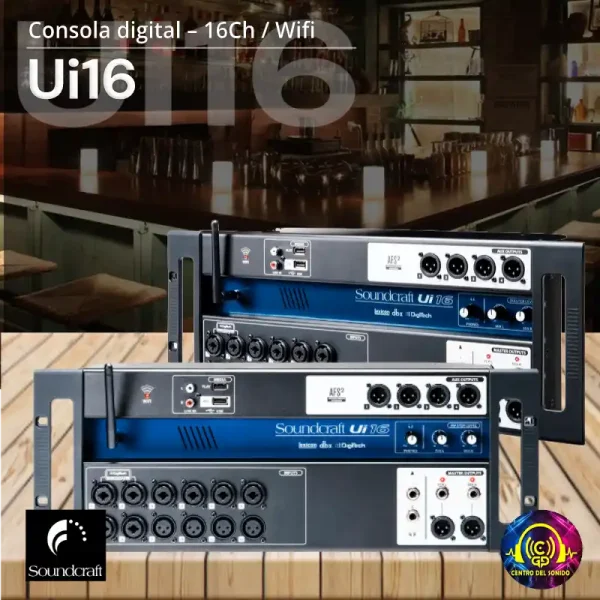 soundcraft ui16 consola digital – 16ch / wifi