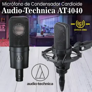 audio technica at4040 micrófono de condensador cardioide