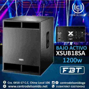 x sub 18sa bajo activo 18″ 1200w rms fbt